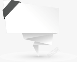 白色折纸效果标签矢量图素材