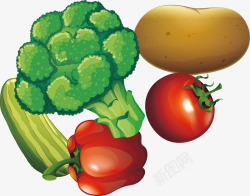 易清洗插画卡通蔬菜高清图片