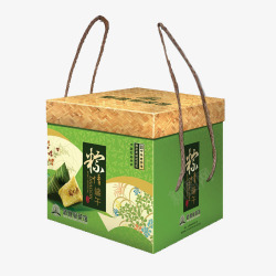 绿色花纹礼盒素材