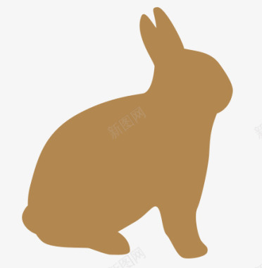 咖啡色之兔子图标图标