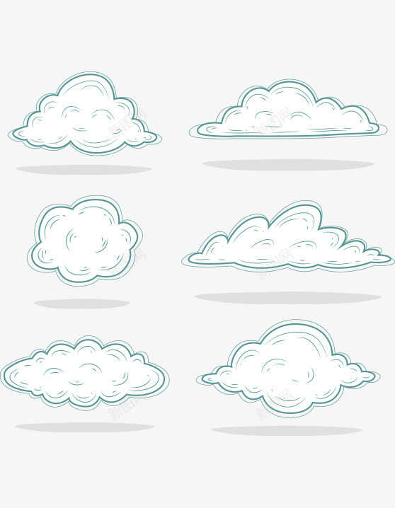 手绘单线可爱的云彩png免抠素材_88icon https://88icon.com 一朵云 云彩 云朵 单线 卡通的手绘云朵 可爱 手绘 淡淡的云