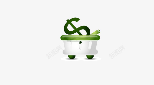 绿色购物钱币图标图标