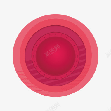 抽象红色圆形图标图标