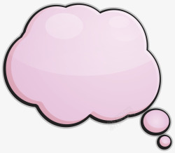 淡粉色淡粉色思考气泡矢量图高清图片