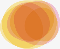 橘色圆圈花纹矢量图素材
