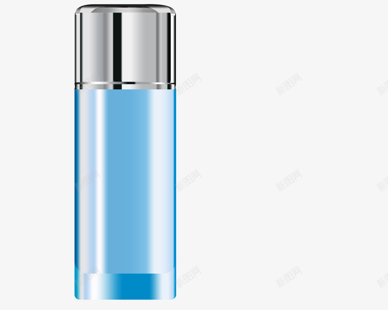 化妆品瓶子png免抠素材_88icon https://88icon.com 化妆品 护肤品 瓶子 蓝瓶子 蓝色