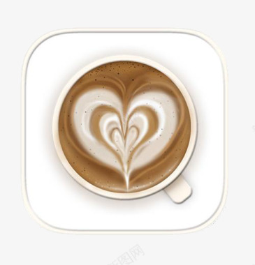 可爱风格卡布奇诺咖啡图标装饰图图标