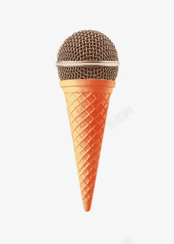 歌唱大赛冰淇淋形状麦克风高清图片