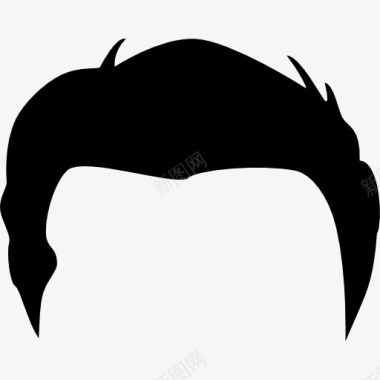 假发男性短发假发的形状图标图标
