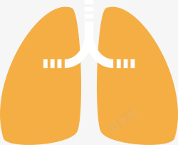 世界无烟日黄色肺部素材