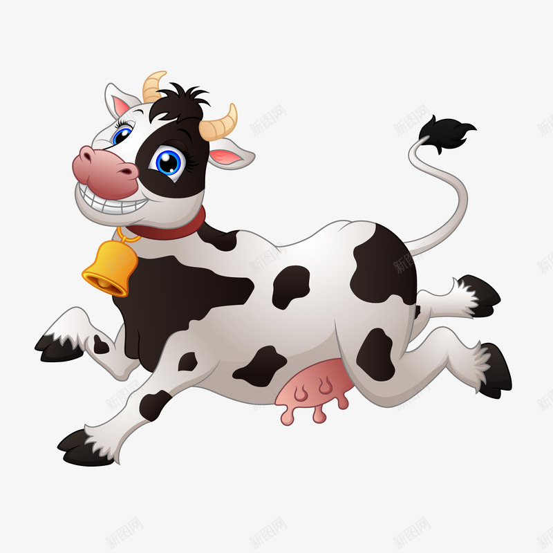 手绘黑白斑点奔跑奶牛矢量图eps免抠素材_88icon https://88icon.com png手绘 免抠图 奔跑 奶牛 斑点 铃铛 黑白 矢量图