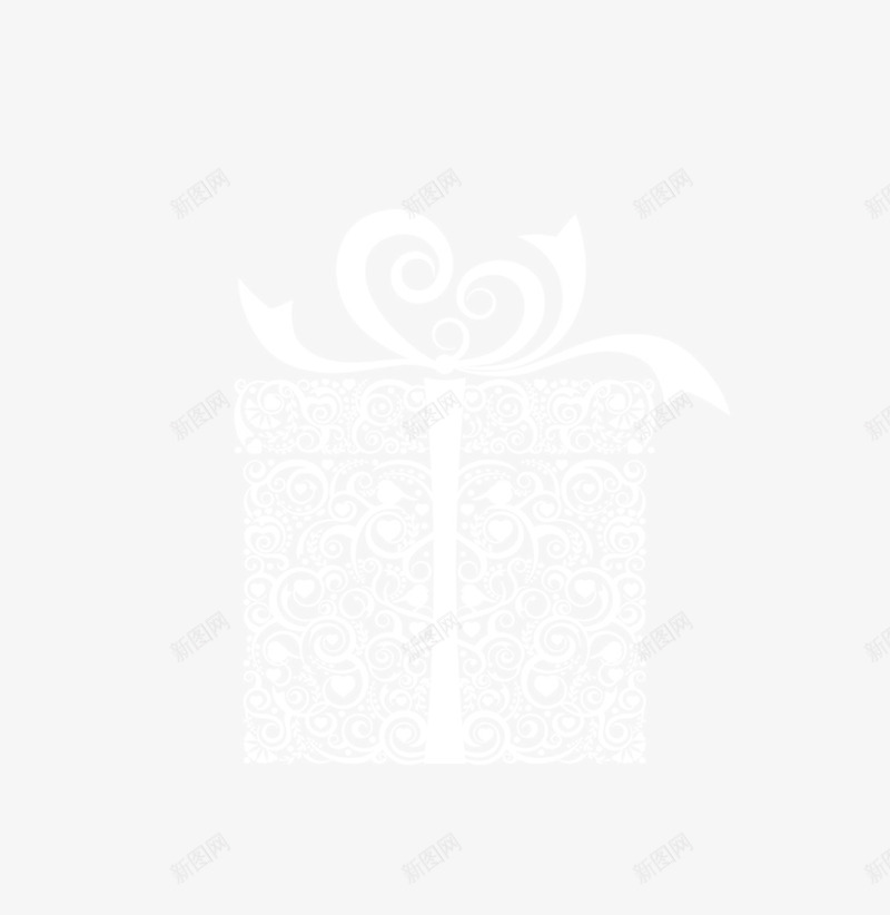 白色花纹礼盒装饰图案png免抠素材_88icon https://88icon.com 免抠PNG 白色 礼物 礼盒 花纹 装饰图案 镂空