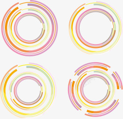 彩色圆圈创意边框矢量图素材