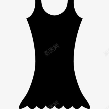 女性生殖短的黑色女装形状图标图标