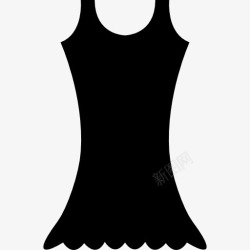短裙图标短的黑色女装形状图标高清图片