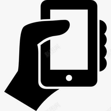 手机图标平面手举着手机图标图标