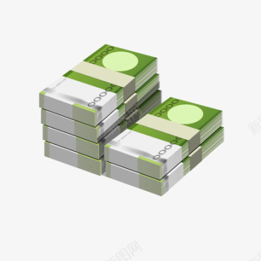 扁平化ui主题绿色质感钱币图标图标