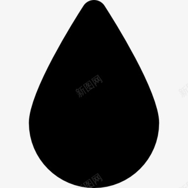 黑色羽翼滴水的黑色形状图标图标