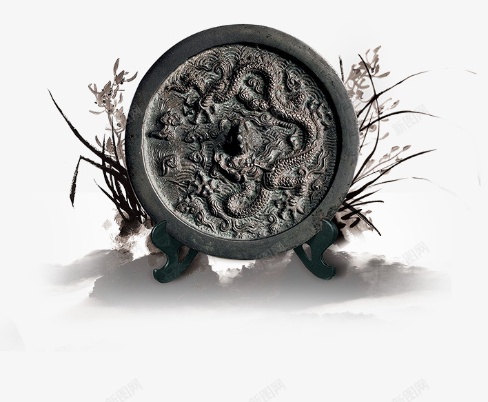 古代钱币png免抠素材_88icon https://88icon.com 中国风 水墨 黑色 龙