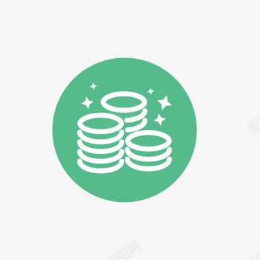 绿色钱币图标图标