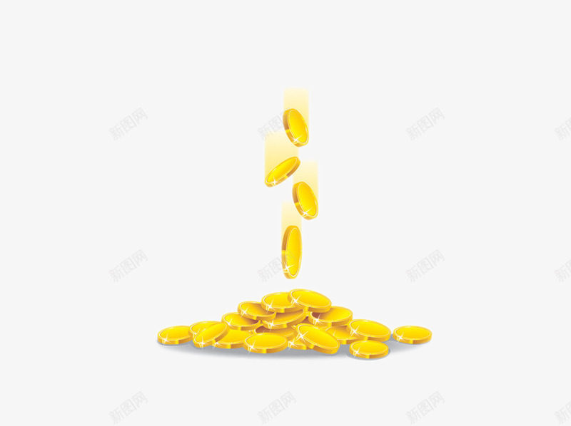 金钱漂浮金币png免抠素材_88icon https://88icon.com 招财进宝 漂浮金币 金币 金币素材 金条 钱币