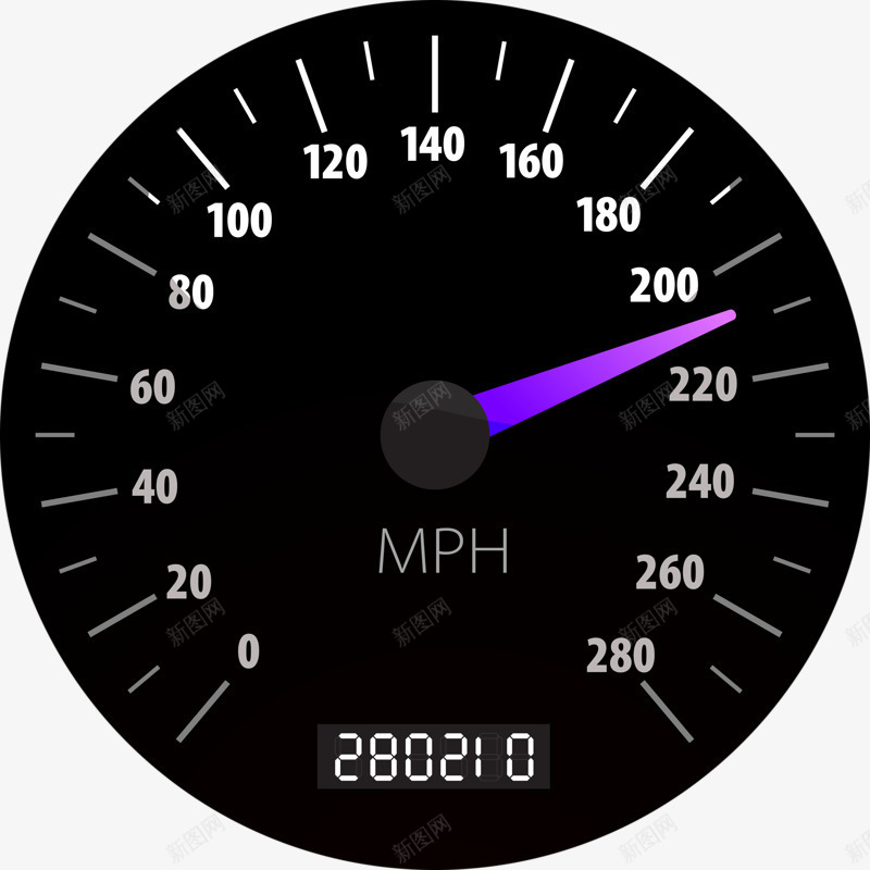 汽车时速表png免抠素材_88icon https://88icon.com mph 指针 时速表 黑色时速表