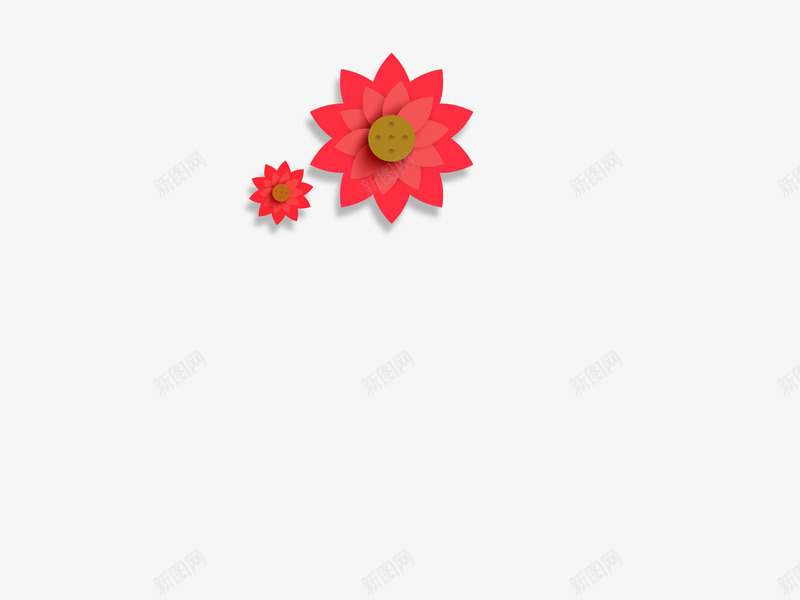 荷花png免抠素材_88icon https://88icon.com 红色 荷花 装饰图 阴影