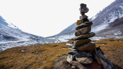 青海祁连山冰雪二素材