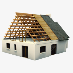 房屋顶棚构造模型图素材