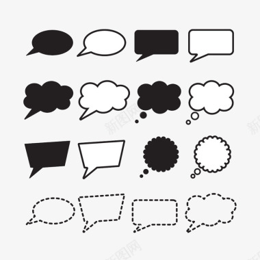 言语泡沫对话框图标图标