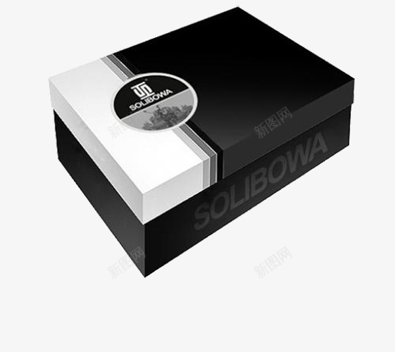 黑色白色圆圈鞋盒png免抠素材_88icon https://88icon.com 图案 圆圈 外包装 条纹 样式 白色 鞋盒 鞋盒包装设计 黑色
