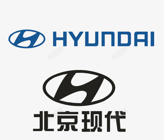 北京现代汽车png免抠素材_88icon https://88icon.com HYUNDAI 北京现代汽车 汽车标志 矢量车标