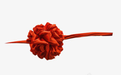 红色丝绸花朵素材