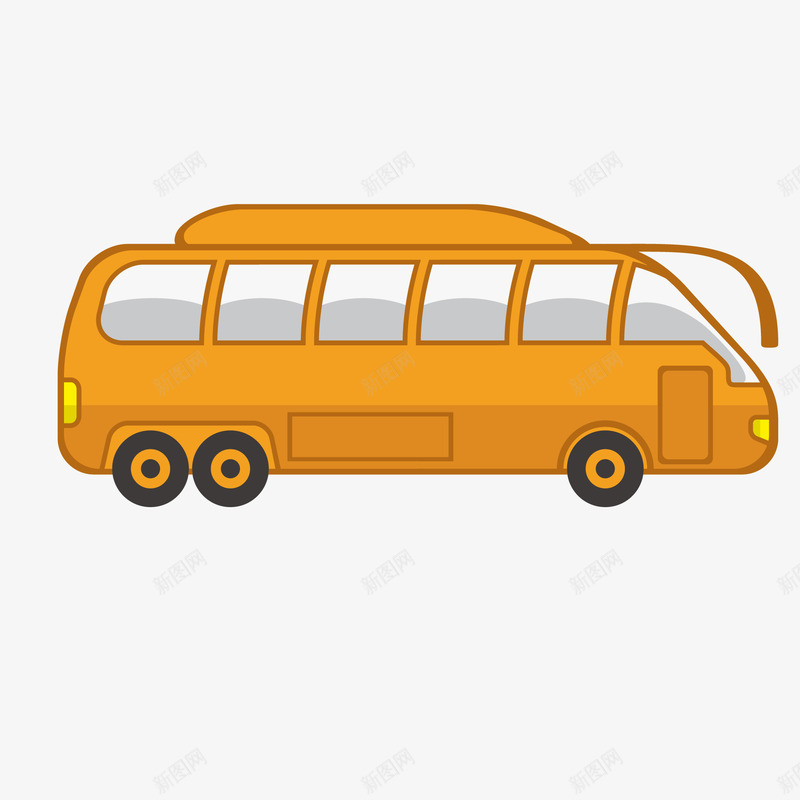 橙色的大巴车辆矢量图ai免抠素材_88icon https://88icon.com 卡通 大巴 客运站 橙色 汽车站 车辆设计 矢量图