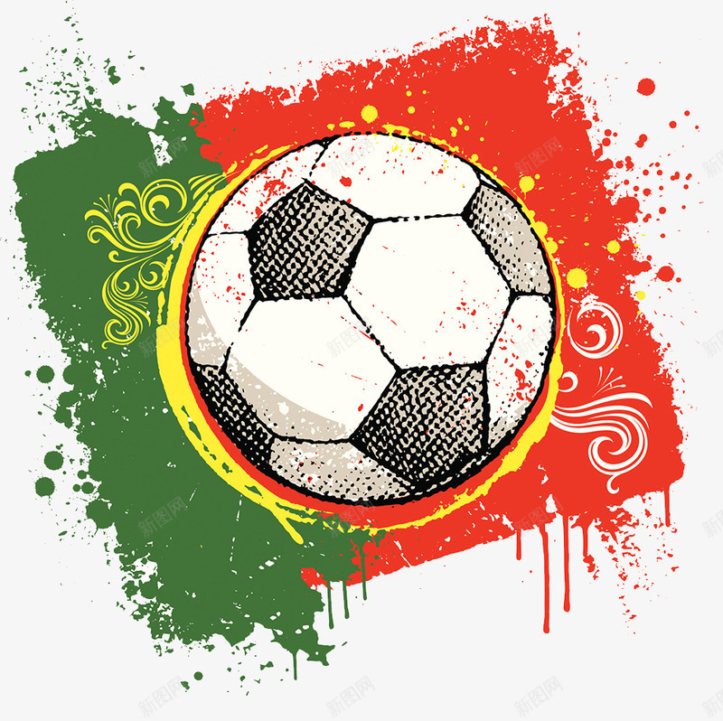 葡萄牙足球插画png免抠素材_88icon https://88icon.com 世界杯 插画 球迷狂欢 葡萄牙国旗