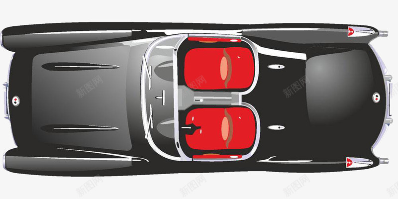 黑色敞篷跑车俯视汽车顶部图案png免抠素材_88icon https://88icon.com 俯视图 敞篷 汽车顶部 装饰图案 跑车 黑色