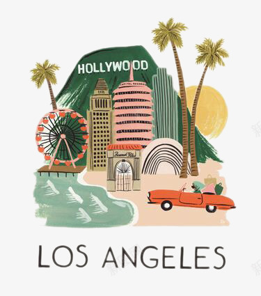 洛杉矶景色png免抠素材_88icon https://88icon.com 旅游 洛杉矶 装饰图案