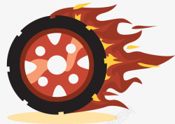 汽车轮毂开业火焰奔跑的轮毂高清图片