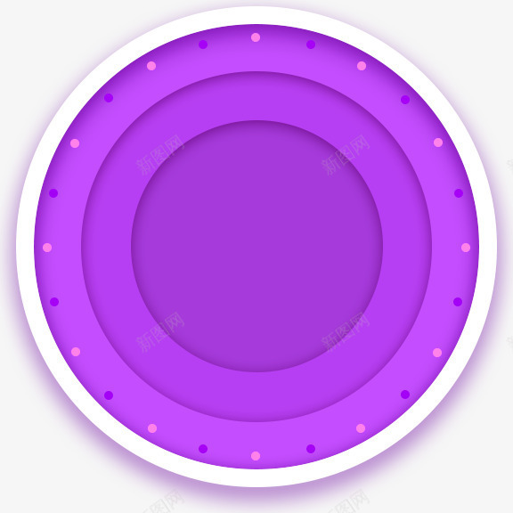 紫色简约圆圈边框纹理png免抠素材_88icon https://88icon.com 免抠PNG 圆圈 简约 紫色 边框纹理
