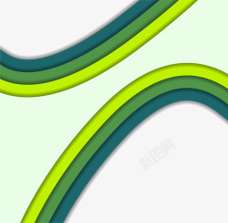 绿色条纹标题框素材