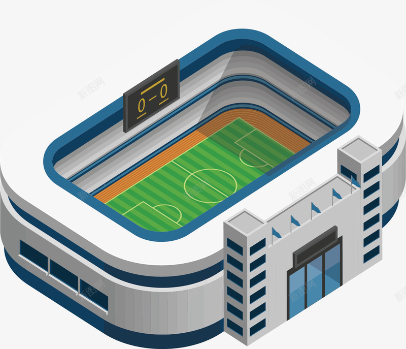 体育比赛足球场模型矢量图ai免抠素材_88icon https://88icon.com 体育比赛 球场 球场模型 矢量png 足球场 足球比赛 矢量图