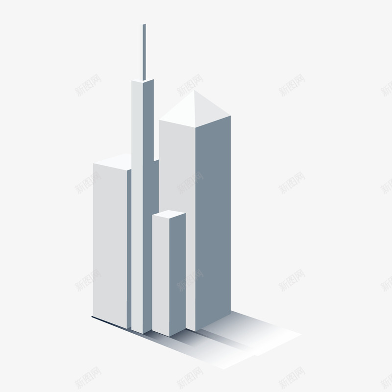 灰色的建筑群模型png免抠素材_88icon https://88icon.com 建筑 建筑模型 建筑群 模型 灰色 灰色模型