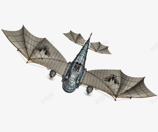 蝙蝠型特色飞机模型png免抠素材_88icon https://88icon.com 模型 模型飞机 特色 飞机模型