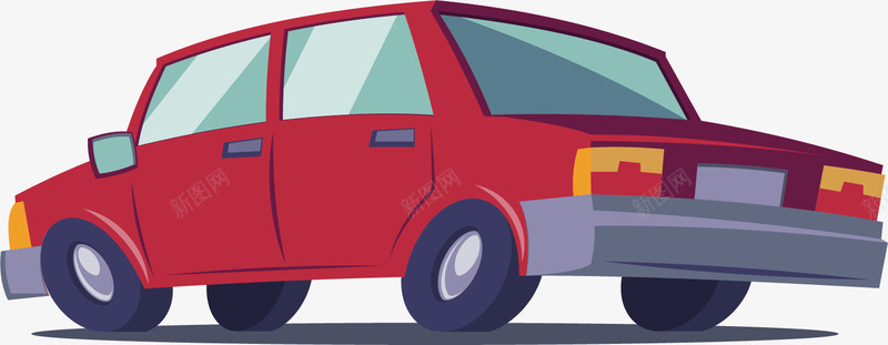 红色小汽车矢量图ai免抠素材_88icon https://88icon.com 出租车 创意 卡通手绘 小汽车 水彩 红色 矢量图