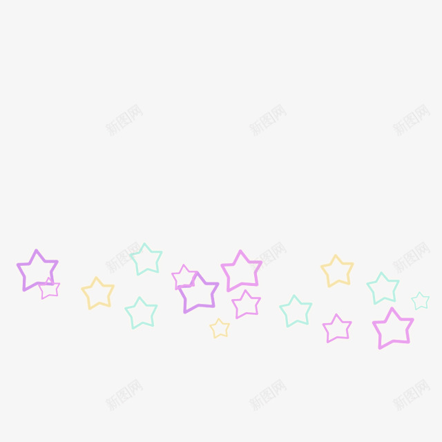 一串装饰小星星卡通手绘png免抠素材_88icon https://88icon.com 天空 小星星 星星 装饰