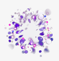 紫色光点圆圈素材