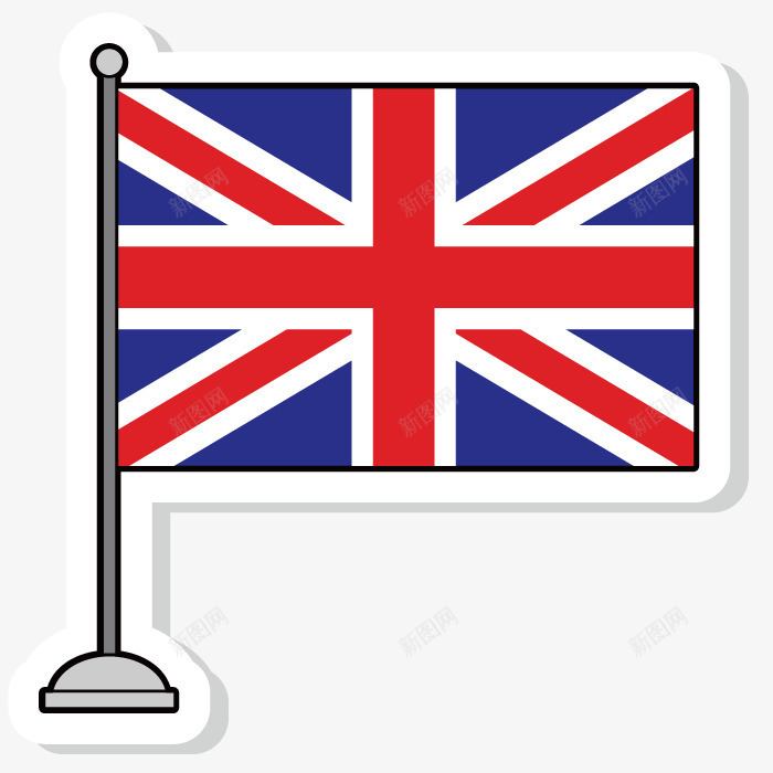 英国旗帜矢量图ai免抠素材_88icon https://88icon.com 旗子 模型 立体 装饰 飘旗 矢量图