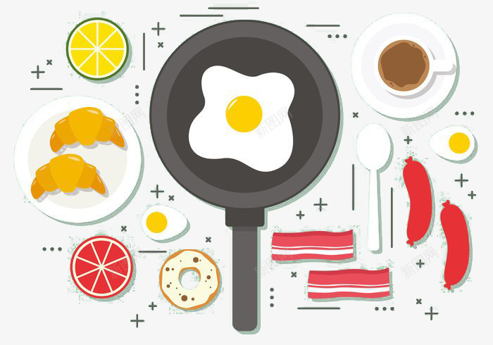 平煎鸡蛋早餐插图png免抠素材_88icon https://88icon.com png图片 健康早餐 早餐 早饭 煎蛋