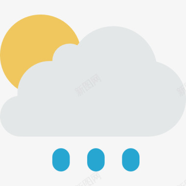 云彩雨雨图标图标