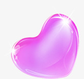 爱心紫色珠光七夕素材